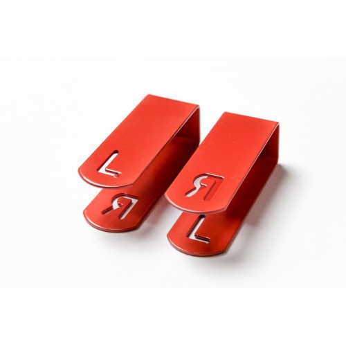 Radiographer clip markers red - radiographic markers