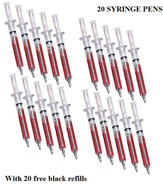 20 blood red syringe pens